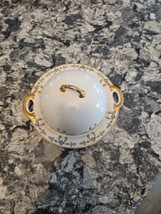 Antique Haviland Limoges 580 china butter dish with lid and strainer - $753.84 MXN