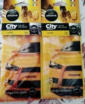 Lot Of 2 Aroma City Car Air Freshener Vanilla France - £10.85 GBP