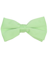 Boy&#39;s Poly Satin Clip On Bow Ties - Lime - £5.45 GBP