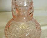 Pink Depression Bedside Water Carafe Tumber Apple Blossom Tumble Up - $49.49