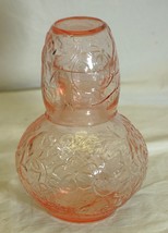 Pink Depression Bedside Water Carafe Tumber Apple Blossom Tumble Up - $49.49