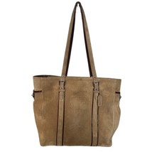 Coach Suede Gallery Tote Bag Tan Brown Leather Purse Vintage 5129 - £35.88 GBP