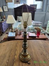 Vintage STIFFEL Brass Table Lamp MCM Regency French - $75.05