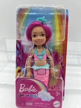 Barbie Dreamtopia Chelsea Mermaid Pink Hair Tail Fin Mini Doll Figure - £4.12 GBP