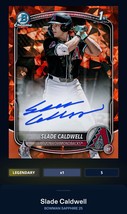 Topps Bunt DIGITAL Bowman Sapphire Slade Caldwell Orange Prospect Signat... - $24.74