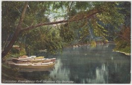 Oklahoma City OK Postcard 1909 Canadian River Wheeler Park Reynolds Kingfisher  - £2.39 GBP