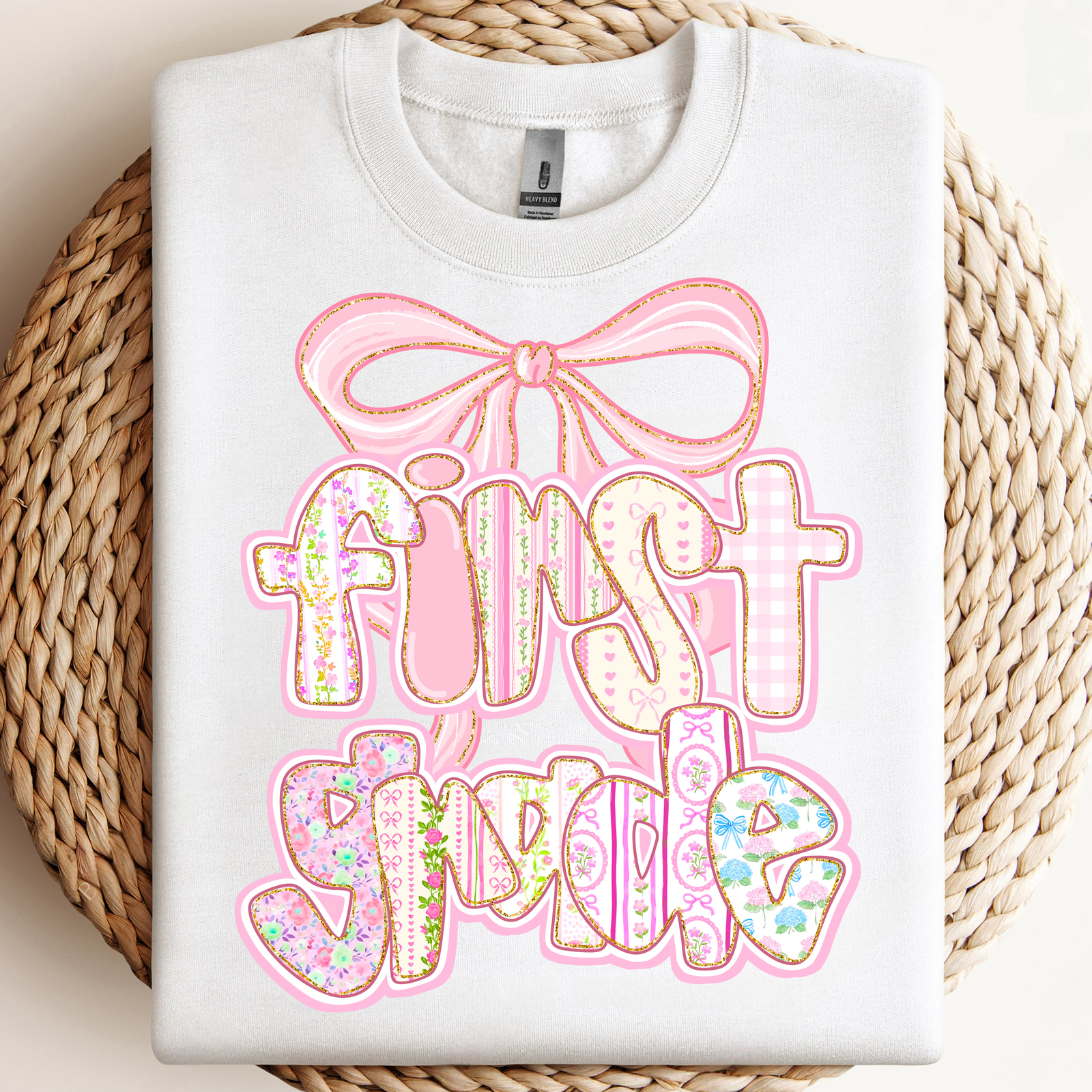 First Grade Grandmillennial PNG, Coquette Preppy Back To School PNG Shir... - $2.50