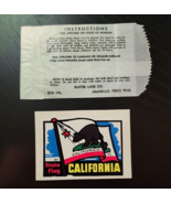BAXTER LANE CO California State Flag VTG Travel Luggage Water Decal Stic... - $41.94 CAD