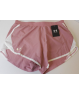 Under Armour Women&#39;s Size Medium UA Fly By 2.0 Shorts Soft Pink New 1350196 - $21.73