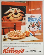 1961 Print Ad Kellogg&#39;s Sugar Frosted Flakes Tony the Tiger Character - £11.96 GBP