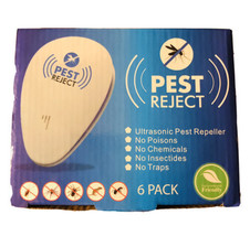 6 Pack Electronic Ultrasonic Pest Reject-Bug, Mosquito, Cockroach,Mouse,Repeller - £16.74 GBP