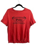 POLO Ralph Lauren Mens T Shirt Orangey Red Spell Out Logo Casual Sz Large - $9.59