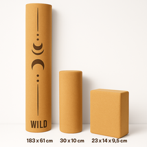 Wild Core 3-Piece Cork Yoga Set – Premium Mat + Roller + Block (Eco-Frie... - €301,20 EUR