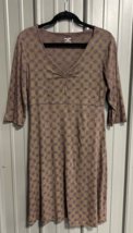 Horny Toad  Dress Rosalinda Organic Cotton Blend 3/4 Sleeve V-Neck  Size Medium - £16.23 GBP