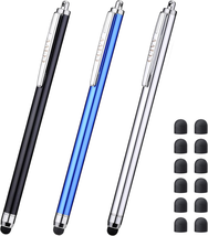 Stylus Pens for Touch Screens 3 Pcs [0.24-Inch Tip Series] + 12 Extra Replaceabl - £11.22 GBP