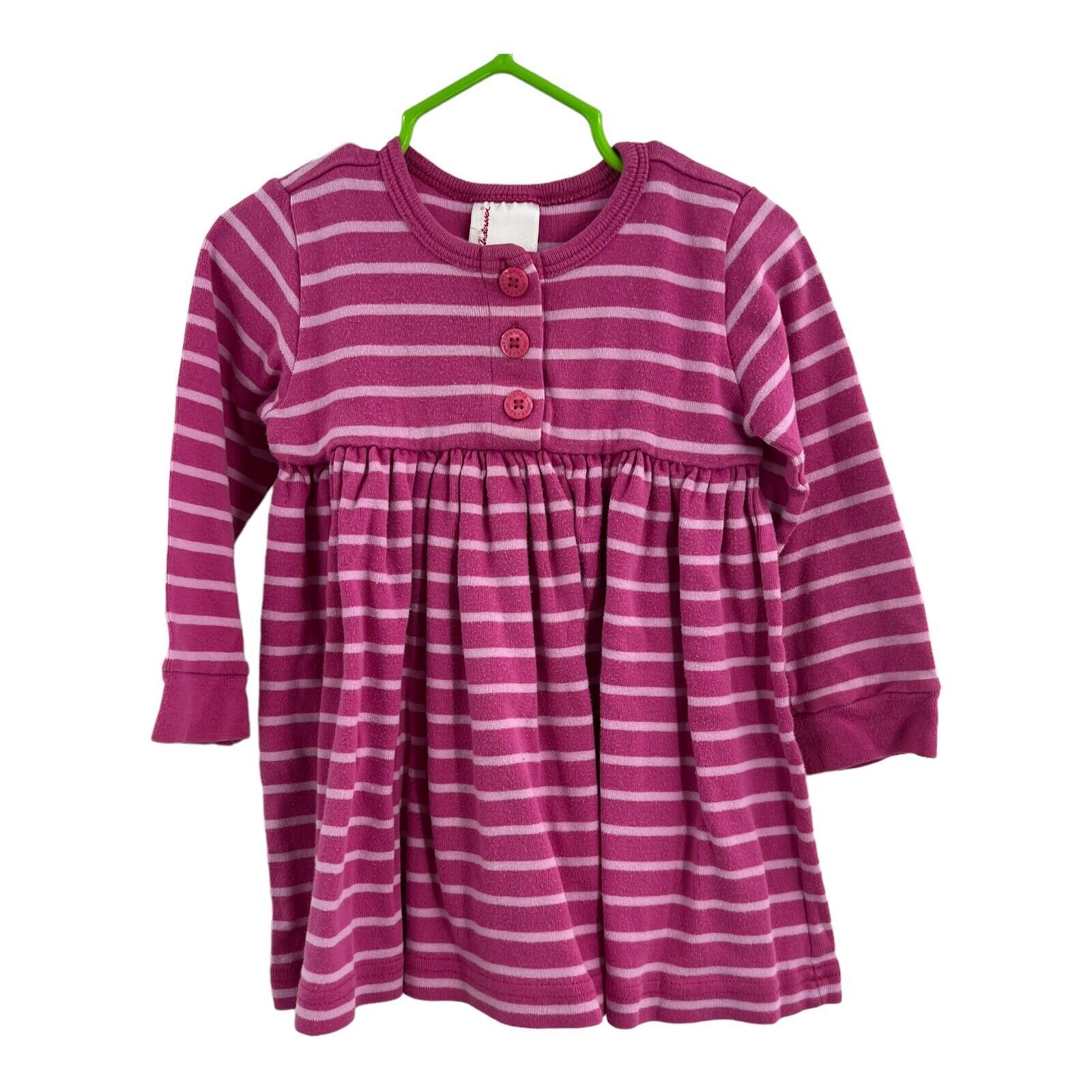 Primary image for Hanna Andersson Pink Stripe Knit Dress Size 80 / 18-24 month