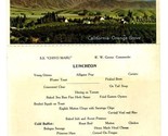 S S Chiyo Maru Luncheon Menu Postcard 1915 California Orange Grove - $64.28