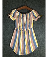 Blush Summer Dress Small S Short Sleeve Striped Casual Regular Fit Women... - £9.53 GBP
