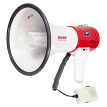 Pyle Megaphone Speaker PA Bullhorn - with Built-in Siren 50 Watts Adjust... - £50.33 GBP