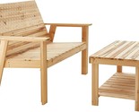 Patio Furniture Loveseat And Table Set By Lokatse Home, 2 Pcs., Wooden, ... - £183.31 GBP