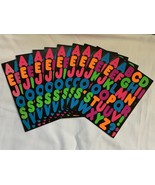 8 Sheets VINTAGE AGC, Inc NEON Alphabet Letters 1&quot; - $13.53 CAD