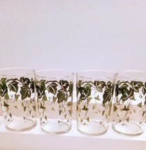 Vintage Federal Glass Green Ivy Juice Glasses - $25.58 CAD