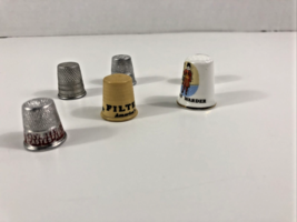 Vintage Thimble lot Yeoman Warder Filter Queen Handcock etc. collector Thimbles - £12.63 GBP