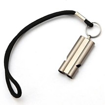 Titanium Alloy High Decibel Whistle Outdoor Camping Survival Whistle Double Pipe - £86.10 GBP