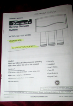 Kenmore REVERSE OSMOSIS SYSTEM Model 625 381560 INSTALLATION BOOKLET (li... - $4.25