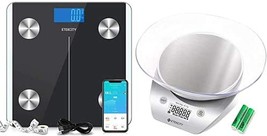 0.1G Food Kitchen Scale And Smart Body Fat Scale By Etekcity, Silver. - £51.11 GBP