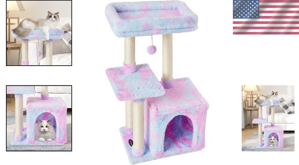 Cute Rainbow Cat Furniture Activity Center - Easy Assembly, Safe & Comfortable Item image 2