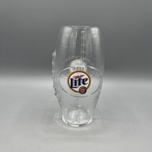 Miller Lite Football Shaped 6.75&quot; Pint Beer Glass - $9.89