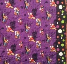 mickey mouse quilt haunted halloween minnie donald goofy blanket handmade  - $93.15