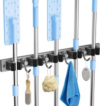 Mop Broom Holder Wall Mount, Laundry Broom Holder Organizer Storage Tool Wall - £32.37 GBP