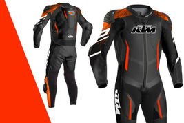 KTM Motorcycle Biker Racing Leather Suit Motorbike Leather Jacket Trouser - $219.00