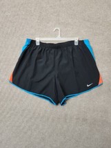 Nike Running Shorts Women 2X Black Blue Orange Dri Fit Lightweight Lined... - $21.65