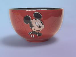 Disneyland Paris Mickey Mouse Red Ceramic Bowl Sorcerer Hat 6.5" - $19.99