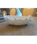 LENOX  ACANTHUS LEAF SHELL BOWL 9.25&quot; IVORY GREEN MARK MADE IN USA  - $13.81