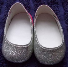 American Girl Doll 18” Silver &amp; Pink Replacement Shoes For Cool Coral Ou... - £4.70 GBP