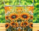 20oz Sunflower theme  insulated Tumbler with sliding lid &amp; 2 straws - $19.80