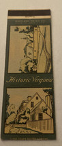 Vintage Matchbook Cover Matchcover Historic Virginia VA Public Gaol - $3.23