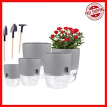 Elegant Self-Watering Planters - 5 Pack in 6/4.1/3.2 Inch Sizes for Indo... - $575.98 MXN