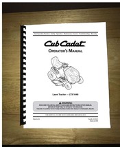 Cub Cadet Operator&#39;s Manual Model No. LTX 1040 - $15.83