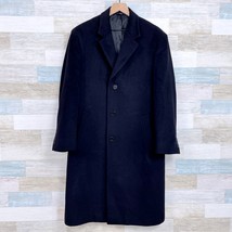 Brooks Brothers Double Face Wool Cashmere Overcoat Top Coat Black Mens 38S - £237.10 GBP