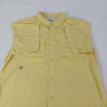 Columbia FM0067 Men's PFG Yellow Omni Shade Short Sleeve Vented Shirt Size Large image 11