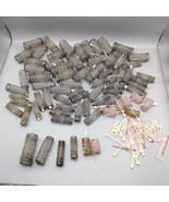 70+ Vintage Wire Mesh Hair Rollers Curlers With Pick Pins 6 Different Sizes - $22.18 CAD