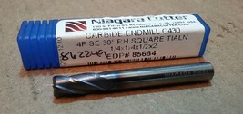 Niagara Cutter Carbide End Mill EDP 85684 - C430 4 FLUTE SQUARE TIALN - £30.84 GBP