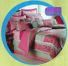 Peppermint Paisley Full Queen Quilt Shams Pillows Bedding Set New - £111.68 GBP