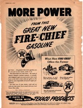 1940's Texaco Fire chief gasoline offers the farmer  print ad fc2 - $20.90