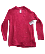 Vintage Ugly Christmas Sweater Sparkly Red Cover Up With Snag NWT M - €11,04 EUR